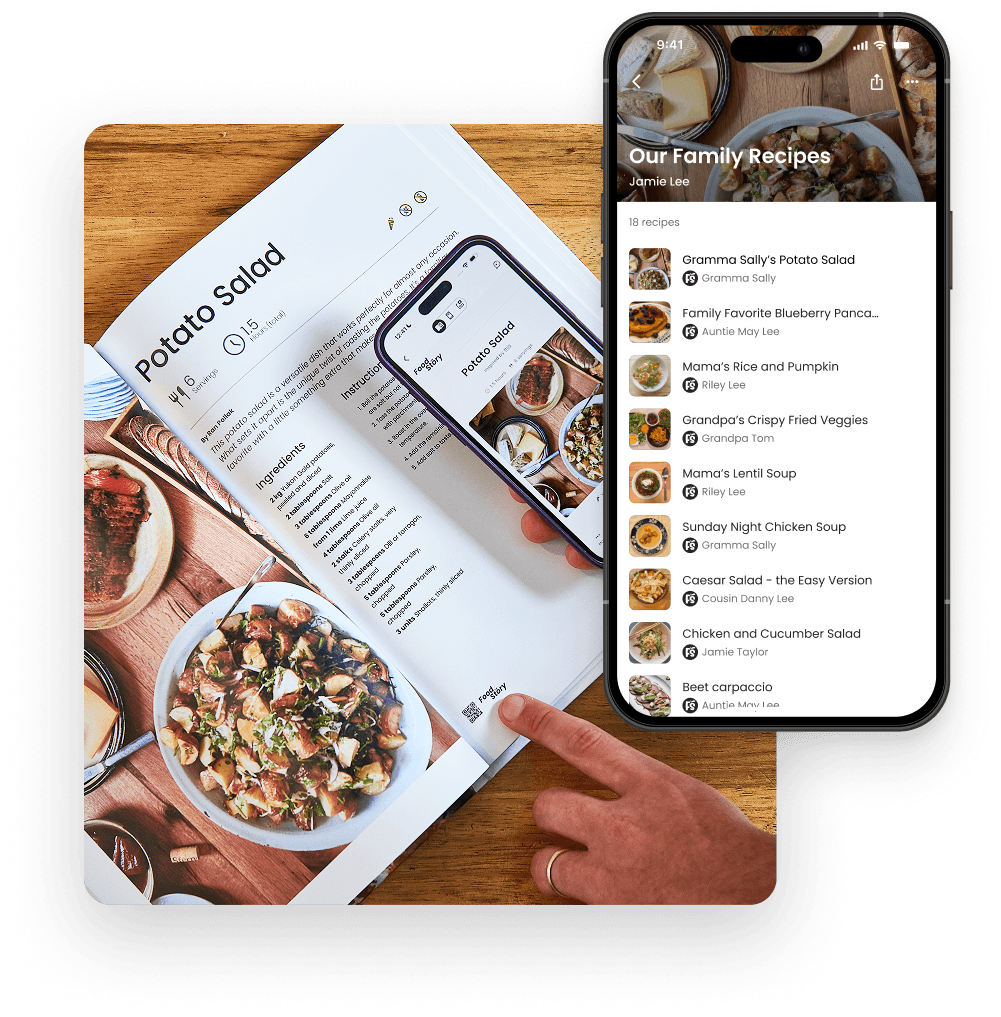 A cookbook in both print and digital formats
