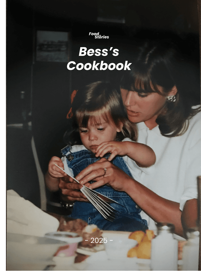 Bess's Cookbook, a real Vinst family cookbook cover
