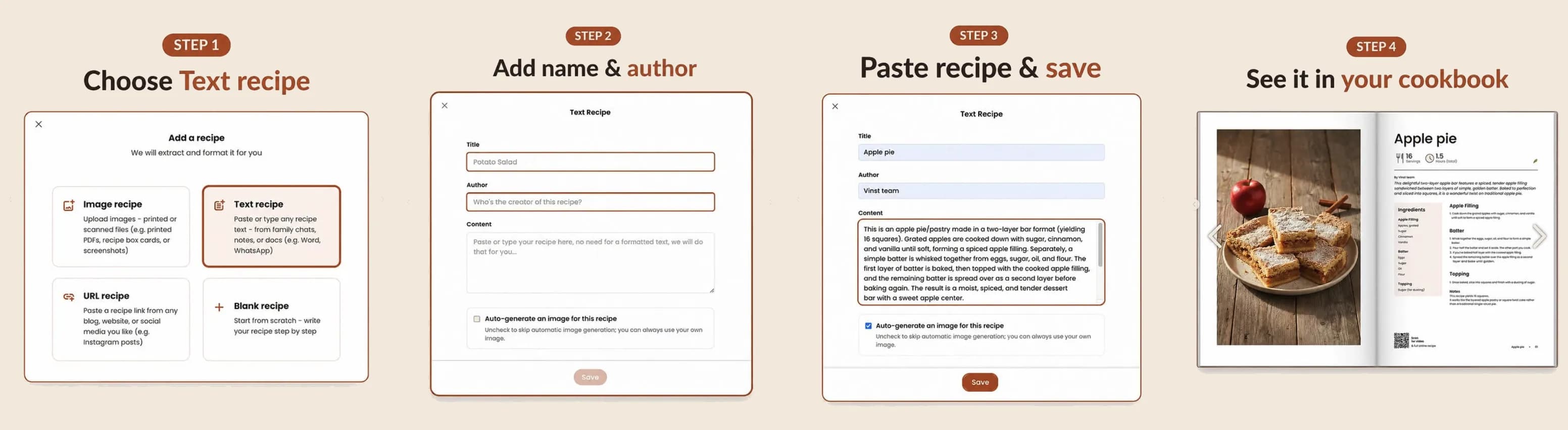 Upload a recipe